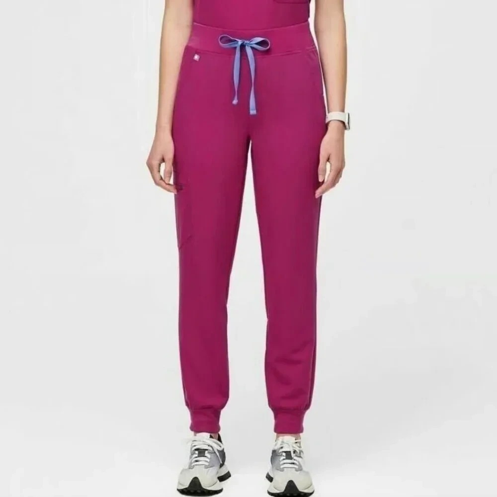 FIGS Women's Zamora Jogger Scrub Pants XXS Petite Raspberry Sorbet Cargo